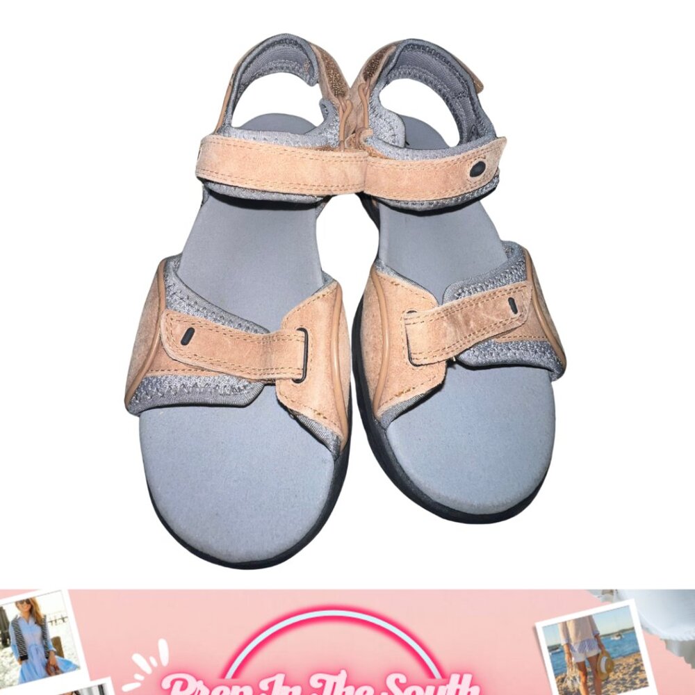 Clarks Wave Grip Brown Strap Sandals Size 7M / EU 37.5 – Like New!